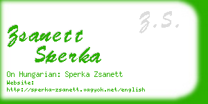zsanett sperka business card